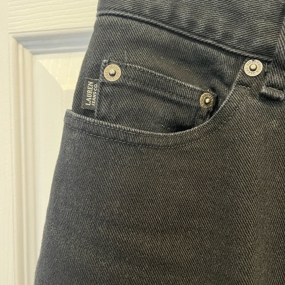 Lauren Ralph Lauren Vintage Black Straight Leg High Waisted Jeans 10 Western 90s - Picture 6 of 8
